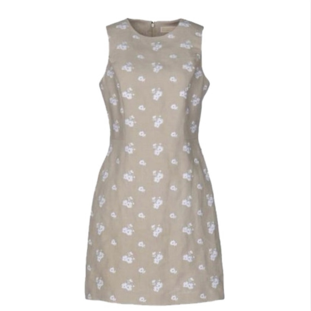 Michael Kors Floral Print Linen Dress
